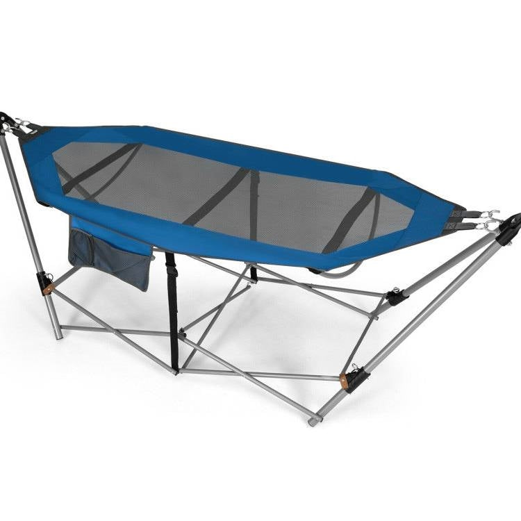 Blue Portable Camping Foldable Hammock with Stand and Carry Case, photo 2 of 5