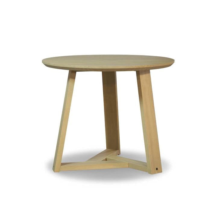 36 Inch Round Scandinavian Solid Wood Dining Table in Blonde, photo 2 of 5