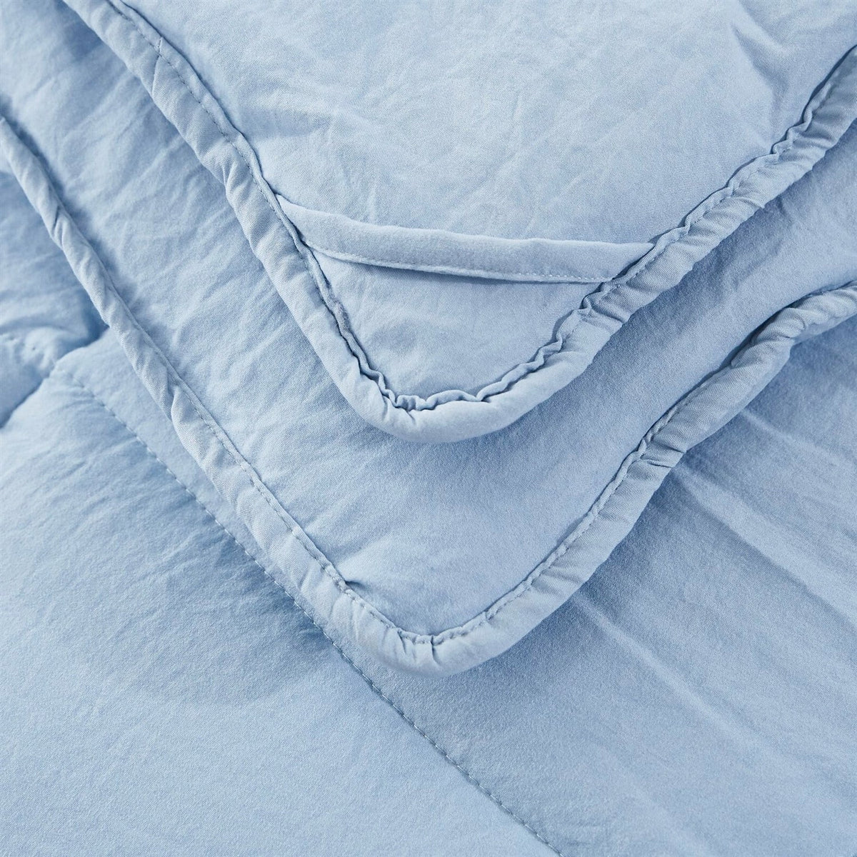 King Size Blue 3 Piece Microfiber Reversible Comforter Set, photo 4 of 4