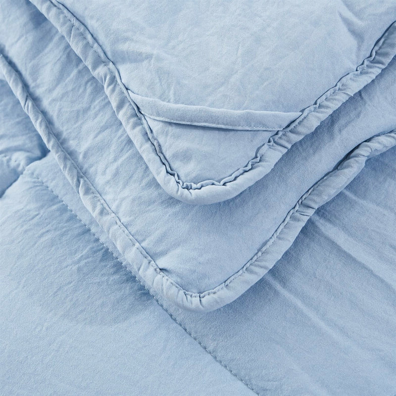 King Size Blue 3 Piece Microfiber Reversible Comforter Set, photo 4 of 4
