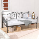 Twin size Victorian Black Metal Daybed Frame - 350 lbs. Weight Capacity