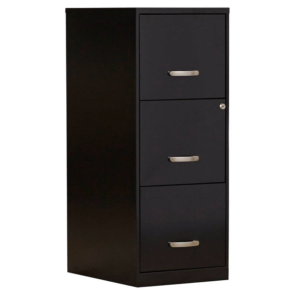 Black Metal 3-Drawer Vertical Key Locking File Cabinet, photo 2 of 5