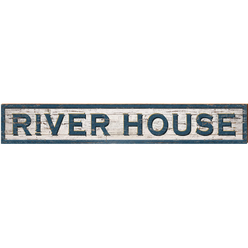 River House Wooden Sign | Wall Art Print on Real Wood