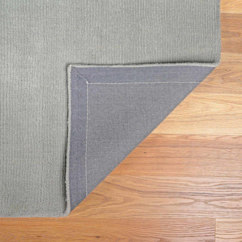 Brockton Solid Light Gray Wool Rug