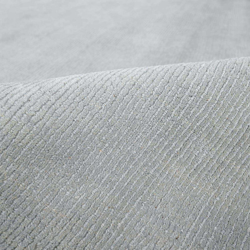 Brockton Solid Light Gray Wool Rug