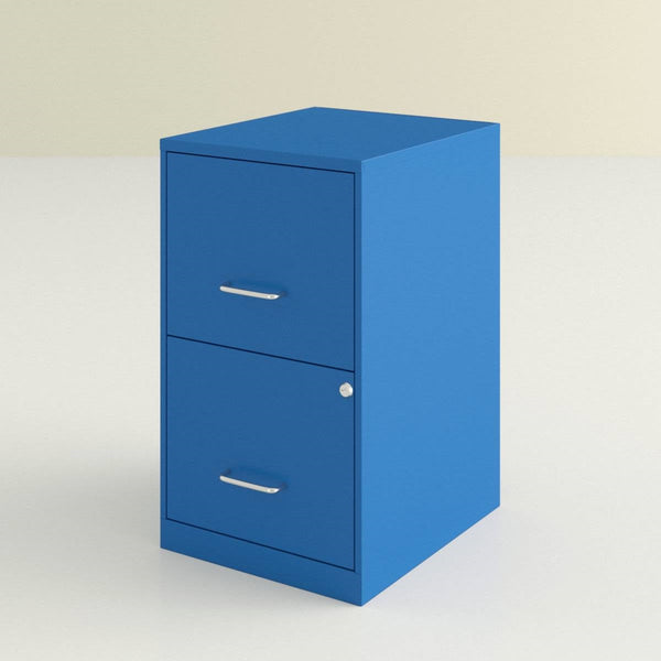 Blue Metal 2-Drawer Vertical Key Locking Heavy Duty Filing Cabinet, photo 2 of 5