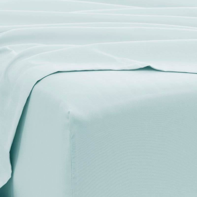 Twin size Aqua 4 Piece Wrinkle Resistant Microfiber Polyester Sheet Set, photo 2 of 2