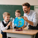 8 Inch Illuminated World Globe Night Light up Globe Lamp with Wooden Stand and HD Map by LJGDeals