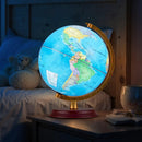 8 Inch Illuminated World Globe Night Light up Globe Lamp with Wooden Stand and HD Map by LJGDeals