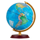 8 Inch Illuminated World Globe Night Light up Globe Lamp with Wooden Stand and HD Map by LJGDeals