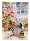 Watering Can Flowers House Flag 28x40 Porch Sleeve Pole Decorative Outside Yard Banner Artwork Wall Hanging, Polyester