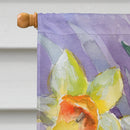 Daffodils by Maureen Bonfield House Flag 28x40 Porch Sleeve Pole Decorative Outside Yard Banner Artwork Wall Hanging, Polyester