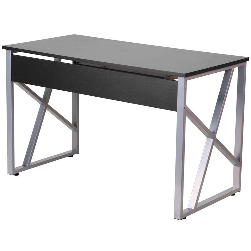 Contemporary Black Laminate Office Computer Desk with Keyboard Tray, photo 2 of 2