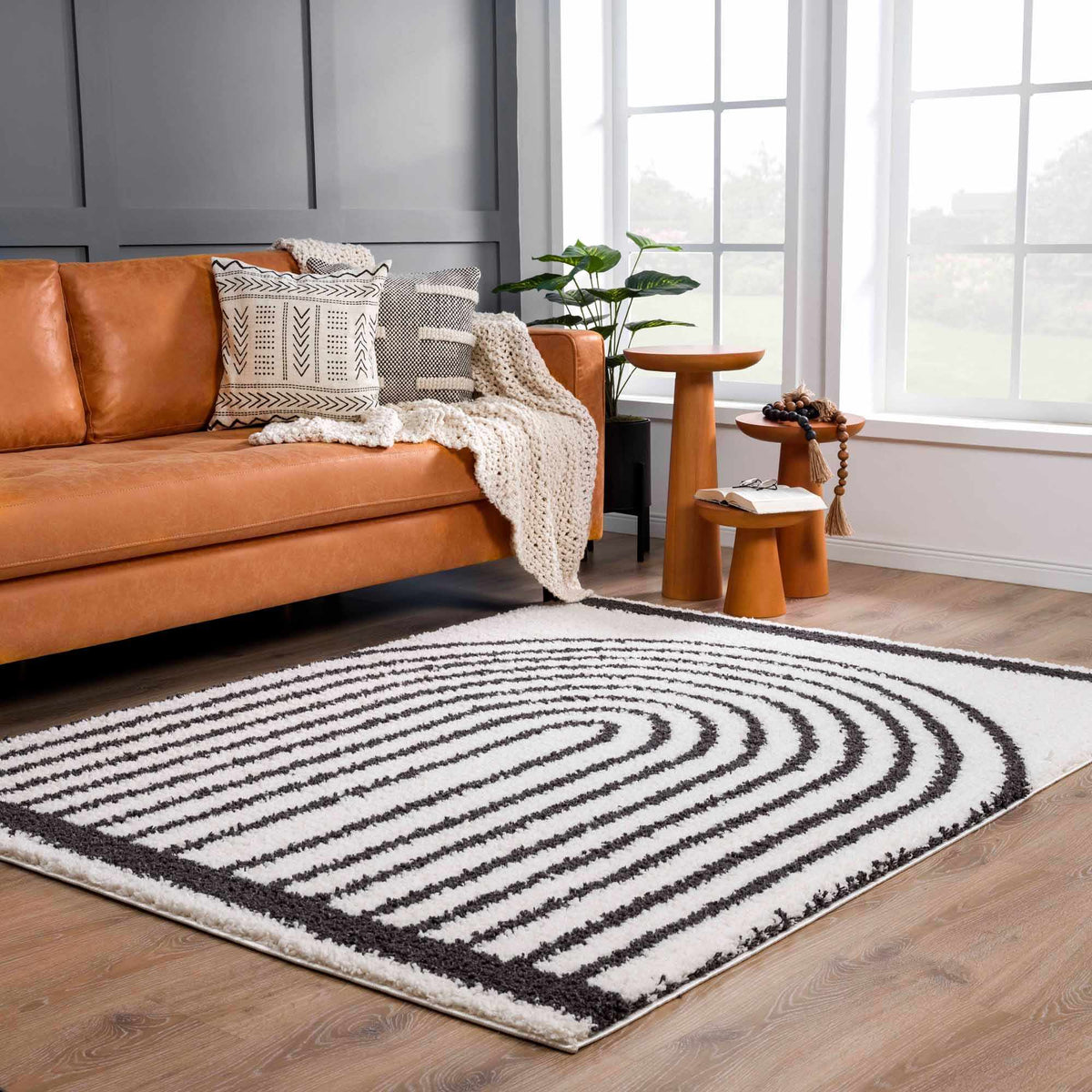Bauer Area Rug, installed in a room