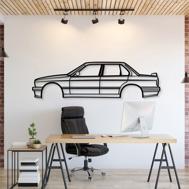 E30 M Tech II Sedan Metal Car Wall Art - MT0934