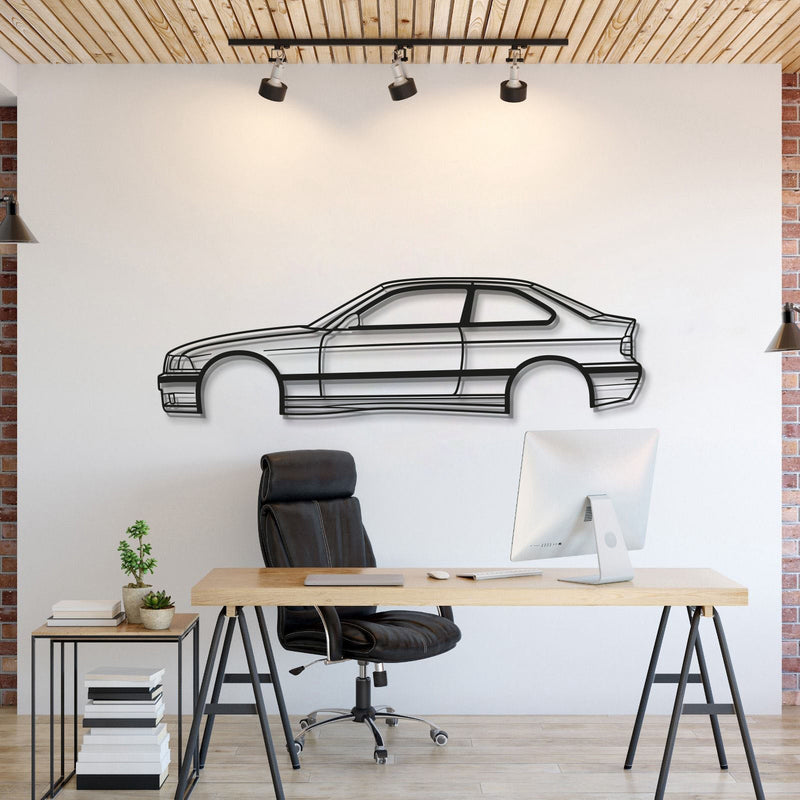 E36 Compact Metal Car Wall Art - MT0944