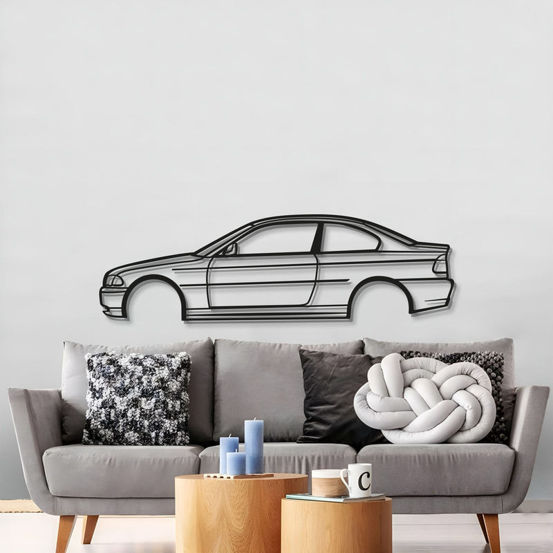 E46 Coupe Metal Car Wall Art - MT0955