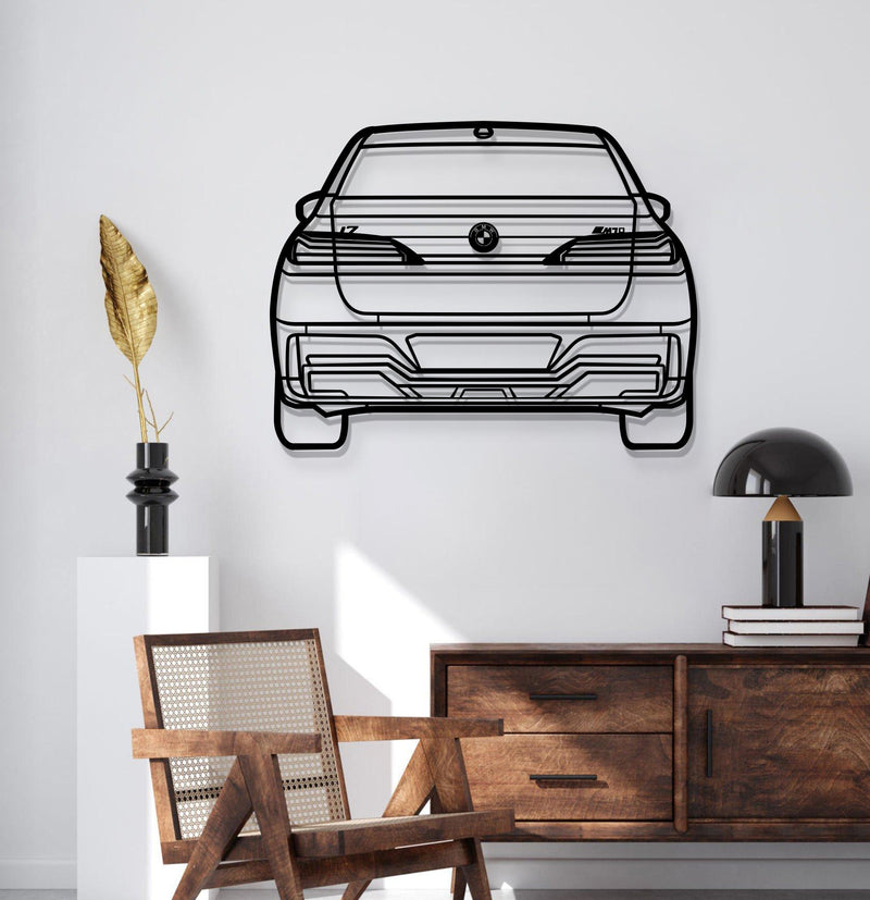 i7 Back View Metal Car Wall Art - MT1329