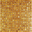 Goldenrod Brown 12x12 Glossy Uniform Square Glass Mosaic Tile (20 pack, 18.69 sq ft/case) - Sample