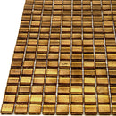Goldenrod Brown 12x12 Glossy Uniform Square Glass Mosaic Tile (20 pack, 18.69 sq ft/case)