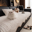 Textured Sofa Seat Cover with Wave Edge – Non-Slip, Washable Couch Throw Protector