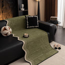 Textured Sofa Seat Cover with Wave Edge – Non-Slip, Washable Couch Throw Protector