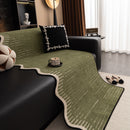 Textured Sofa Seat Cover with Wave Edge – Non-Slip, Washable Couch Throw Protector