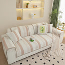 Striped Non-Slip Cooling Couch Cover, Summer Couch Pads for Seat Back Armrest