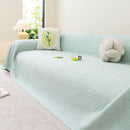 Cooling Embossed Botanical Couch Cover, Soft Ice Silk Furniture Protector for Sofa by Slipcover KAS™