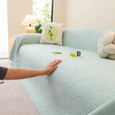 Cooling Embossed Botanical Couch Cover, Soft Ice Silk Furniture Protector for Sofa by Slipcover KAS™