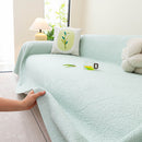 Cooling Embossed Botanical Couch Cover, Soft Ice Silk Furniture Protector for Sofa by Slipcover KAS™
