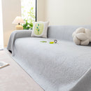 Cooling Embossed Botanical Couch Cover, Soft Ice Silk Furniture Protector for Sofa by Slipcover KAS™