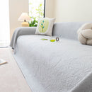 Cooling Embossed Botanical Couch Cover, Soft Ice Silk Furniture Protector for Sofa by Slipcover KAS™