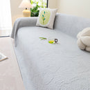 Cooling Embossed Botanical Couch Cover, Soft Ice Silk Furniture Protector for Sofa by Slipcover KAS™