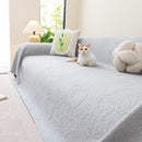 Cooling Embossed Botanical Couch Cover, Soft Ice Silk Furniture Protector for Sofa by Slipcover KAS™
