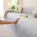 Cooling Embossed Botanical Couch Cover, Soft Ice Silk Furniture Protector for Sofa by Slipcover KAS™