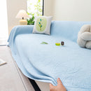 Cooling Embossed Botanical Couch Cover, Soft Ice Silk Furniture Protector for Sofa by Slipcover KAS™
