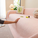 Cooling Embossed Botanical Couch Cover, Soft Ice Silk Furniture Protector for Sofa by Slipcover KAS™