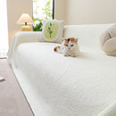 Cooling Embossed Botanical Couch Cover, Soft Ice Silk Furniture Protector for Sofa by Slipcover KAS™