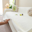 Cooling Embossed Botanical Couch Cover, Soft Ice Silk Furniture Protector for Sofa by Slipcover KAS™