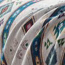 Southwestern Boho Woven Tribal Sofa Cover Blanket, Rustic Farmhouse Couch Throw Cover