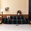 Southwestern Boho Woven Tribal Sofa Cover Blanket, Rustic Farmhouse Couch Throw Cover
