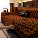 Jacquard Fleece Houndstooth Warm Cozy Couch Cover Blanket Decorative Throws for Sofas