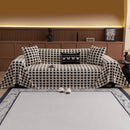 Jacquard Fleece Houndstooth Warm Cozy Couch Cover Blanket Decorative Throws for Sofas