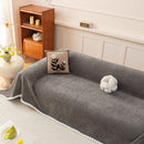 Textured Striped Cozy Couch Cover Throw Blanket with Pom Pom Trim for Sectional Sofa