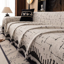 Chenille Sofa Cover Throw Blanket Woven Textured Decorative Furniture Slipcover