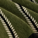 Leaf Stripe Sofa Cover with Black Sheer Skirt, Boho Soft Couch Slipcover for Pets