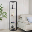 64" Corner Shelf Bookshelf with RGB LED Lights