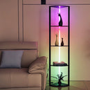 64" Corner Shelf Bookshelf with RGB LED Lights