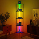 64" Corner Shelf Bookshelf with RGB LED Lights